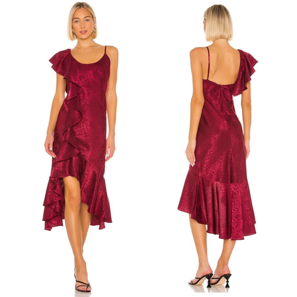 House of Harlow 1960 Asymmetrical Red Dress